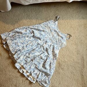 Floral Blue Mini Dress